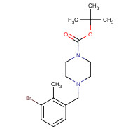 1460033-01-5 tert-butyl 4-[(3-bromo-2-methylphenyl)methyl]piperazine-1-carboxylate chemical structure