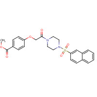 1096091-38-1 methyl 4-[2-(4-naphthalen-2-ylsulfonylpiperazin-1-yl)-2-oxoethoxy]benzoate chemical structure