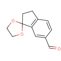 954238-34-7 spiro[1,2-dihydroindene-3,2'-1,3-dioxolane]-5-carbaldehyde chemical structure
