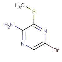 87444-38-0 5-bromo-3-methylsulfanylpyrazin-2-amine chemical structure
