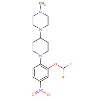 1373417-03-8 1-[1-[2-(difluoromethoxy)-4-nitrophenyl]piperidin-4-yl]-4-methylpiperazine chemical structure