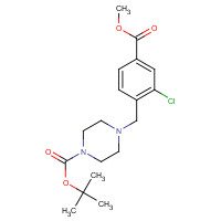 1446819-29-9 tert-butyl 4-[(2-chloro-4-methoxycarbonylphenyl)methyl]piperazine-1-carboxylate chemical structure