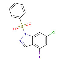 1254036-94-6 1-(benzenesulfonyl)-6-chloro-4-iodoindazole chemical structure