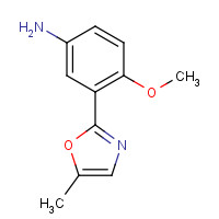 1368894-41-0 4-methoxy-3-(5-methyl-1,3-oxazol-2-yl)aniline chemical structure