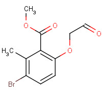 1616290-44-8 methyl 3-bromo-2-methyl-6-(2-oxoethoxy)benzoate chemical structure