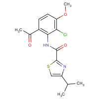 923289-37-6 N-(6-acetyl-2-chloro-3-methoxyphenyl)-4-propan-2-yl-1,3-thiazole-2-carboxamide chemical structure
