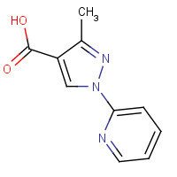 1104279-87-9 3-methyl-1-pyridin-2-ylpyrazole-4-carboxylic acid chemical structure