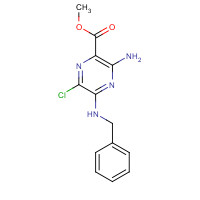 1154-82-1 methyl 3-amino-5-(benzylamino)-6-chloropyrazine-2-carboxylate chemical structure