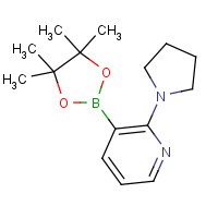 1073354-41-2 2-pyrrolidin-1-yl-3-(4,4,5,5-tetramethyl-1,3,2-dioxaborolan-2-yl)pyridine chemical structure