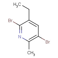 38749-85-8 2,5-dibromo-3-ethyl-6-methylpyridine chemical structure