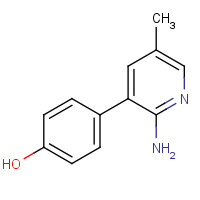 1258631-95-6 4-(2-amino-5-methylpyridin-3-yl)phenol chemical structure