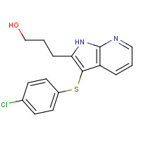 1346525-80-1 3-[3-(4-chlorophenyl)sulfanyl-1H-pyrrolo[2,3-b]pyridin-2-yl]propan-1-ol chemical structure