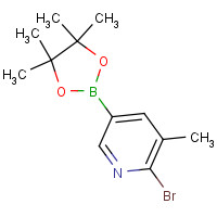 1256360-64-1 2-bromo-3-methyl-5-(4,4,5,5-tetramethyl-1,3,2-dioxaborolan-2-yl)pyridine chemical structure