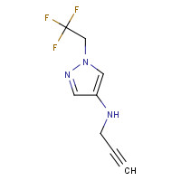 1315544-86-5 N-prop-2-ynyl-1-(2,2,2-trifluoroethyl)pyrazol-4-amine chemical structure