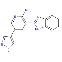 1261220-43-2 3-(1H-benzimidazol-2-yl)-5-(1H-pyrazol-4-yl)pyridin-2-amine chemical structure