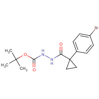 1403396-19-9 tert-butyl N-[[1-(4-bromophenyl)cyclopropanecarbonyl]amino]carbamate chemical structure