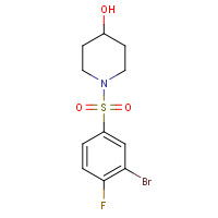 1446237-72-4 1-(3-bromo-4-fluorophenyl)sulfonylpiperidin-4-ol chemical structure