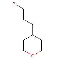 1050496-70-2 4-(3-bromopropyl)oxane chemical structure