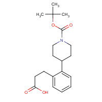 170837-83-9 3-[2-[1-[(2-methylpropan-2-yl)oxycarbonyl]piperidin-4-yl]phenyl]propanoic acid chemical structure