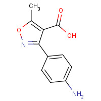 7035-83-8 3-(4-aminophenyl)-5-methyl-1,2-oxazole-4-carboxylic acid chemical structure