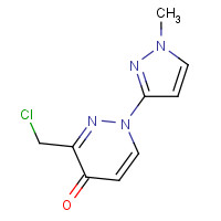 1314389-20-2 3-(chloromethyl)-1-(1-methylpyrazol-3-yl)pyridazin-4-one chemical structure
