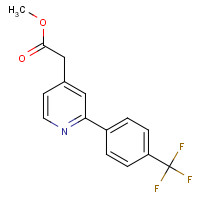 884600-79-7 methyl 2-[2-[4-(trifluoromethyl)phenyl]pyridin-4-yl]acetate chemical structure