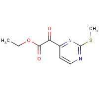 1211595-04-8 ethyl 2-(2-methylsulfanylpyrimidin-4-yl)-2-oxoacetate chemical structure
