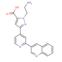 723337-37-9 2-(2-aminoethyl)-5-(2-quinolin-3-ylpyridin-4-yl)pyrazole-3-carboxylic acid chemical structure