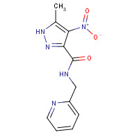 915371-94-7 5-methyl-4-nitro-N-(pyridin-2-ylmethyl)-1H-pyrazole-3-carboxamide chemical structure