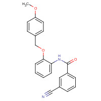 219519-86-5 3-cyano-N-[2-[(4-methoxyphenyl)methoxy]phenyl]benzamide chemical structure