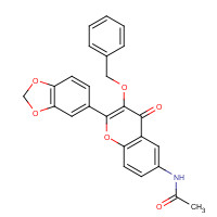 1187016-60-9 N-[2-(1,3-benzodioxol-5-yl)-4-oxo-3-phenylmethoxychromen-6-yl]acetamide chemical structure