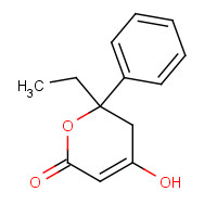 807609-61-6 2-ethyl-4-hydroxy-2-phenyl-3H-pyran-6-one chemical structure