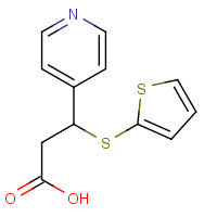 111190-21-7 3-pyridin-4-yl-3-thiophen-2-ylsulfanylpropanoic acid chemical structure