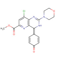 1240122-86-4 methyl 8-chloro-2-morpholin-4-yl-4-(4-oxocyclohexa-2,5-dien-1-ylidene)-3H-pyrido[3,2-d]pyrimidine-6-carboxylate chemical structure