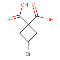 827032-78-0 3-bromocyclobutane-1,1-dicarboxylic acid chemical structure