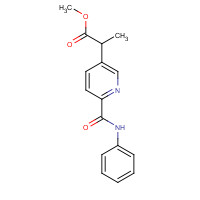 1419603-10-3 methyl 2-[6-(phenylcarbamoyl)pyridin-3-yl]propanoate chemical structure