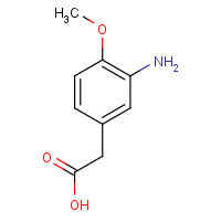 63304-81-4 2-(3-amino-4-methoxyphenyl)acetic acid chemical structure