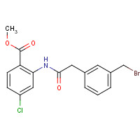 142327-14-8 methyl 2-[[2-[3-(bromomethyl)phenyl]acetyl]amino]-4-chlorobenzoate chemical structure