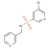 1086065-06-6 5-bromo-N-(pyridin-3-ylmethyl)pyridine-3-sulfonamide chemical structure
