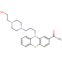 2751-68-0 1-[10-[3-[4-(2-hydroxyethyl)piperazin-1-yl]propyl]phenothiazin-2-yl]ethanone chemical structure