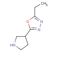 1263387-71-8 2-ethyl-5-pyrrolidin-3-yl-1,3,4-oxadiazole chemical structure