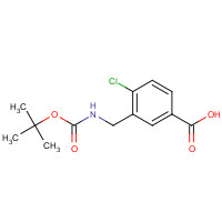 153346-57-7 4-chloro-3-[[(2-methylpropan-2-yl)oxycarbonylamino]methyl]benzoic acid chemical structure