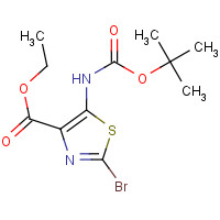 1395284-70-4 ethyl 2-bromo-5-[(2-methylpropan-2-yl)oxycarbonylamino]-1,3-thiazole-4-carboxylate chemical structure