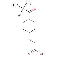 1267555-07-6 3-[1-(2,2-dimethylpropanoyl)piperidin-4-yl]propanoic acid chemical structure