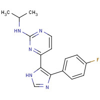 876521-41-4 4-[4-(4-fluorophenyl)-1H-imidazol-5-yl]-N-propan-2-ylpyrimidin-2-amine chemical structure