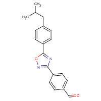 635701-88-1 4-[5-[4-(2-methylpropyl)phenyl]-1,2,4-oxadiazol-3-yl]benzaldehyde chemical structure