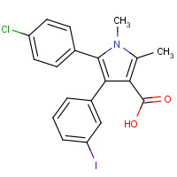 1305320-66-4 5-(4-chlorophenyl)-4-(3-iodophenyl)-1,2-dimethylpyrrole-3-carboxylic acid chemical structure