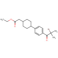 701232-18-0 ethyl 2-[4-[4-(2-bromo-2-methylpropanoyl)phenyl]cyclohexyl]acetate chemical structure