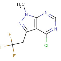 1245643-17-7 4-chloro-1-methyl-3-(2,2,2-trifluoroethyl)pyrazolo[3,4-d]pyrimidine chemical structure