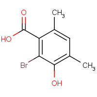 60935-39-9 2-bromo-3-hydroxy-4,6-dimethylbenzoic acid chemical structure